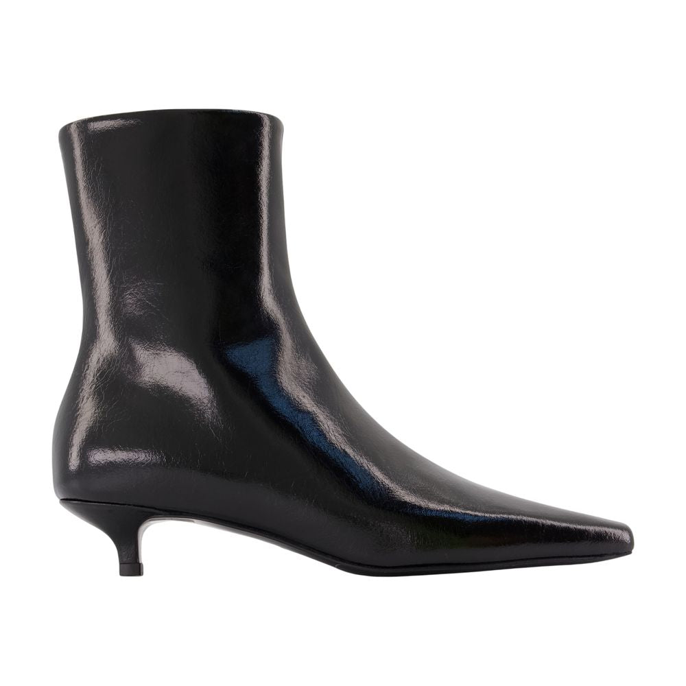 Toteme Polished Calfskin Boot — Black