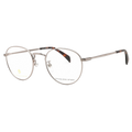 David Beckham DB101506LB00 Round Metal Frame Eyeglasses — Silver