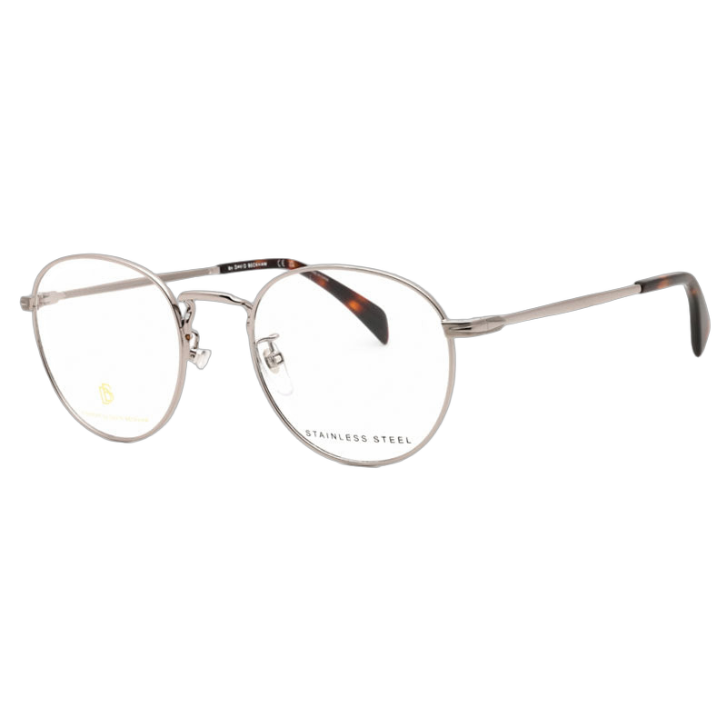 David Beckham DB101506LB00 Round Metal Frame Eyeglasses — Silver