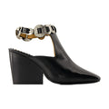 Toga Pulla Ornate Metal Ankle Cuff Heel — Black
