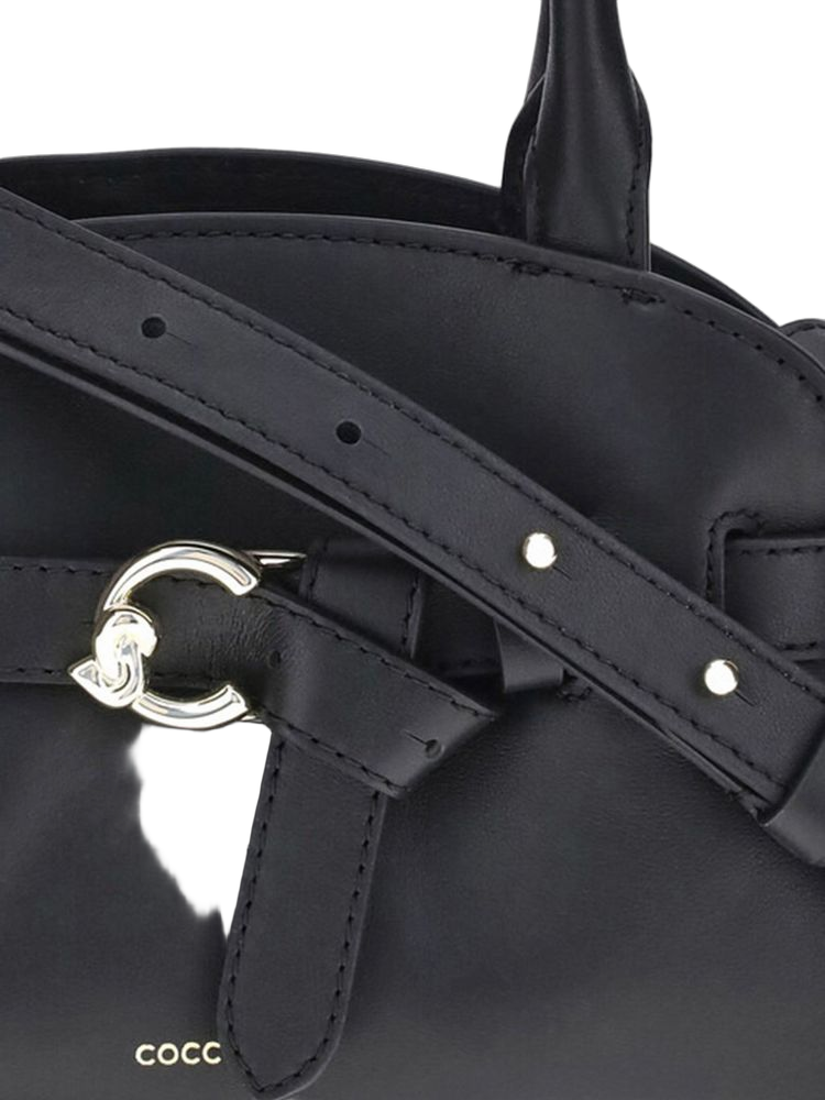 Coccinelle Cowhide Shoulder Bag — Black