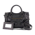 Balenciaga Lambskin Leather Shoulder Bag — Black