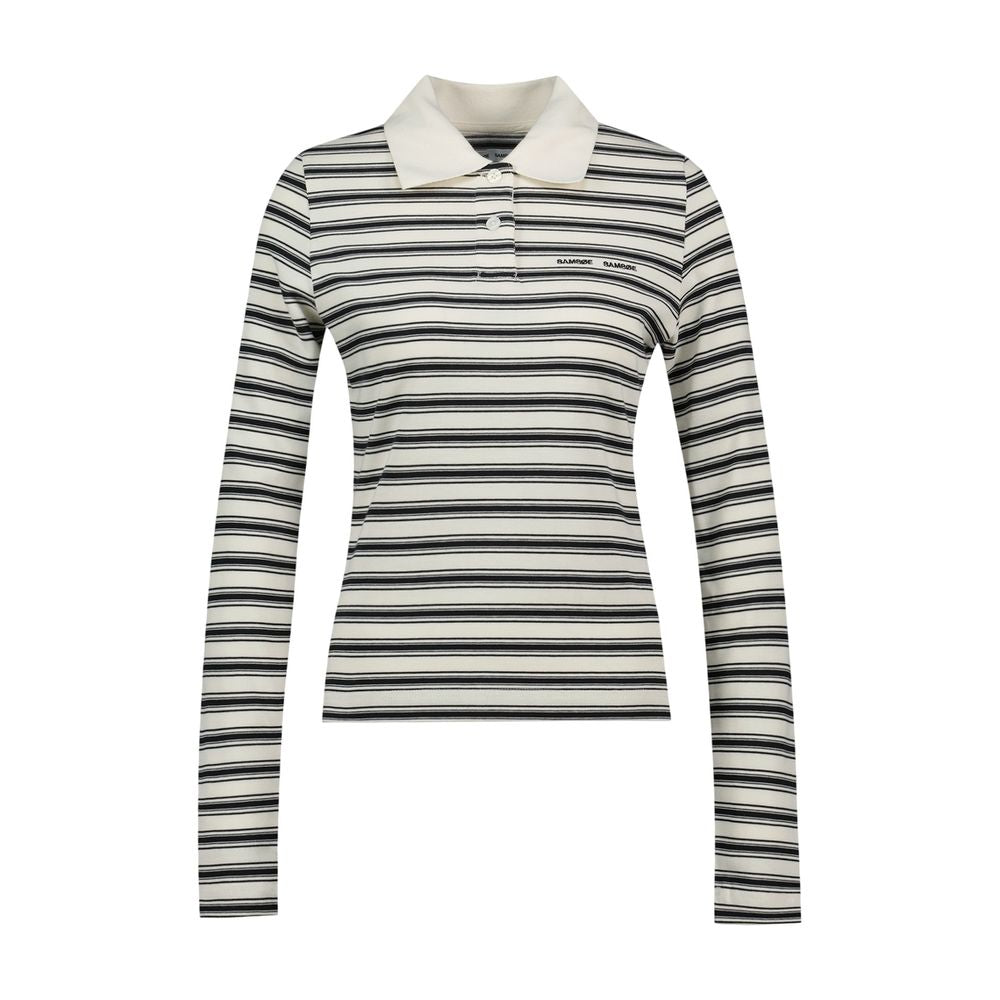 SamsøE SamsøE Striped Cotton Polo Shirt — Multicolor