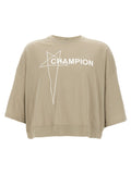 Rick Owens Logo-Embroidered Cotton T-Shirt — Gray
