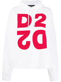 Sudadera con capucha y logo estampado de Dsquared2 — blanco
