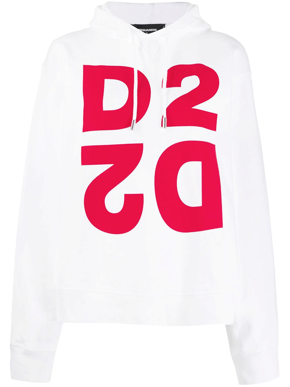 Sudadera con capucha y logo estampado de Dsquared2 — blanco