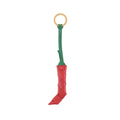 Bottega Veneta Woven Leather Chili Pepper Key Case — Red