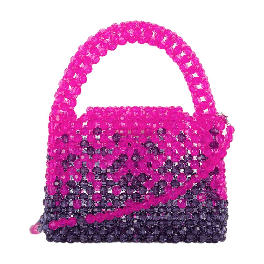Germanier Beaded Hobo Bag — Pink