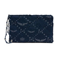 Zadig & Voltaire Embroidered Cotton Clutch — Navy