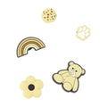 Crocs PVC Character Charms Hair Clip Set — Yellow