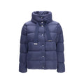 Herno Satin Puffer Down Jacket — Navy