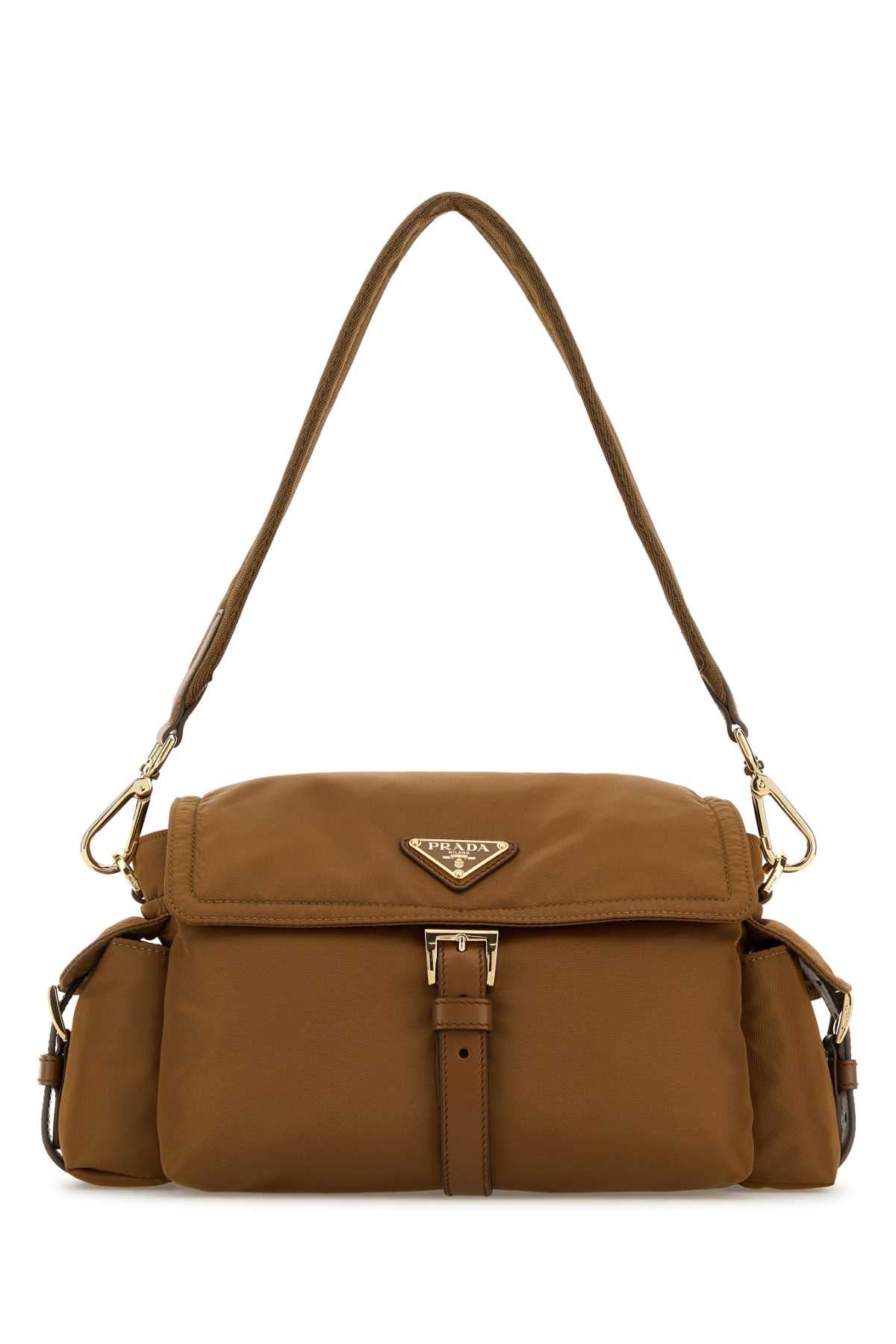Prada Re-Nylon Shoulder Bag — Brown