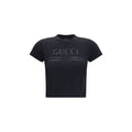 Gucci Logo-Embroidered Cotton Jersey T-Shirt — Black
