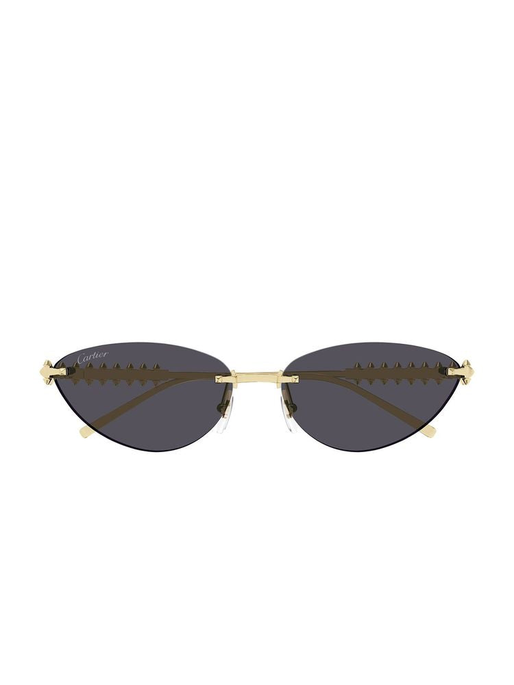 Cartier CT0543S Cat-Eye Metal Sunglasses — Gold