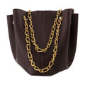 Nanushka Gather Bucket Bag — Brown