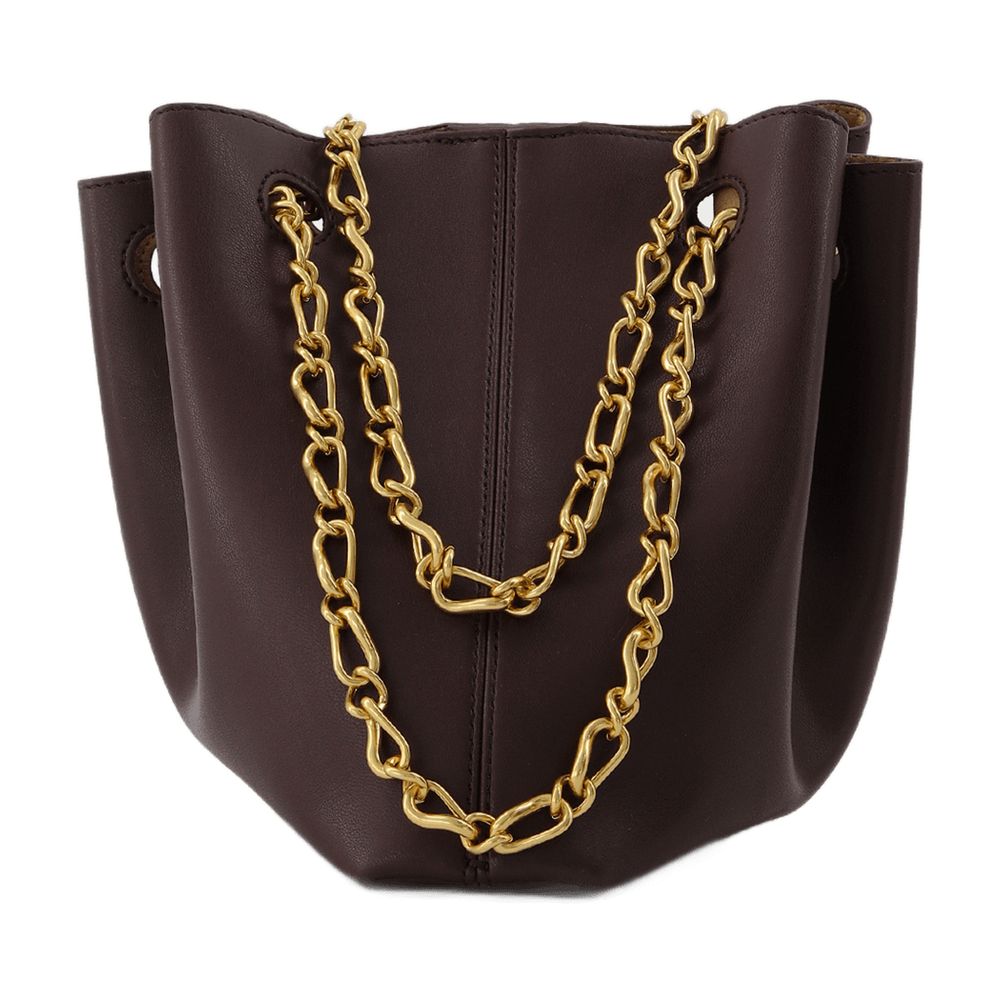 Nanushka Gather Bucket Bag — Brown