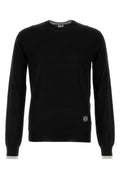 Loewe Logo-Embroidered Wool Sweater — Black