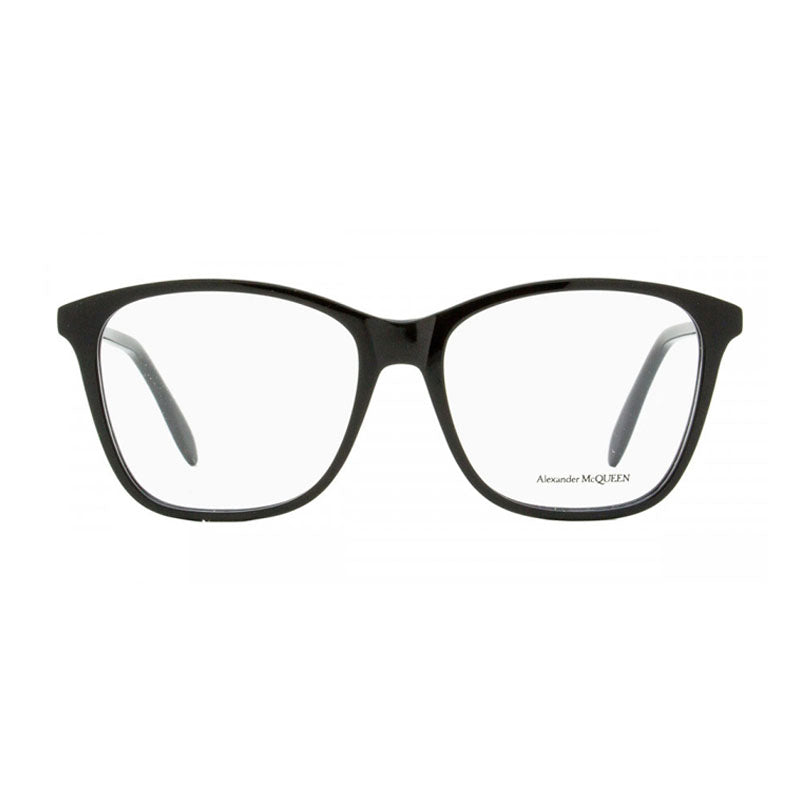 Alexander McQueen AM0191O001 Acetate Square Eyeglasses — Black