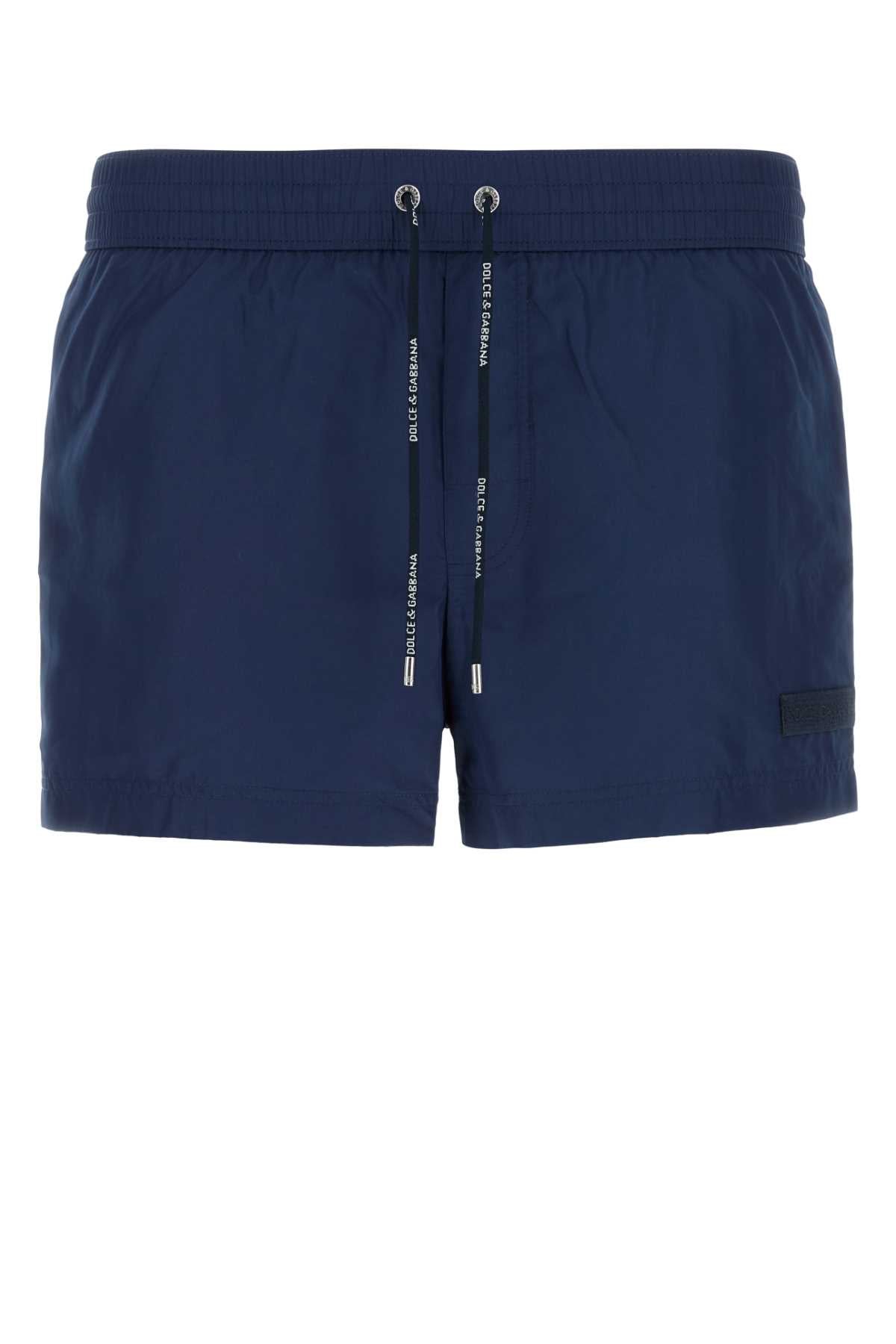 Dolce & Gabbana Poliestere Shorts — Navy