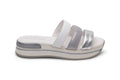 Hogan Metallic-Strap Sandals — White