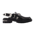 Toga Pulla Leather Buckle-Detail Loafer — Black