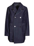 Sofie D'Hoore Double-Breasted Denim Jacket — Navy