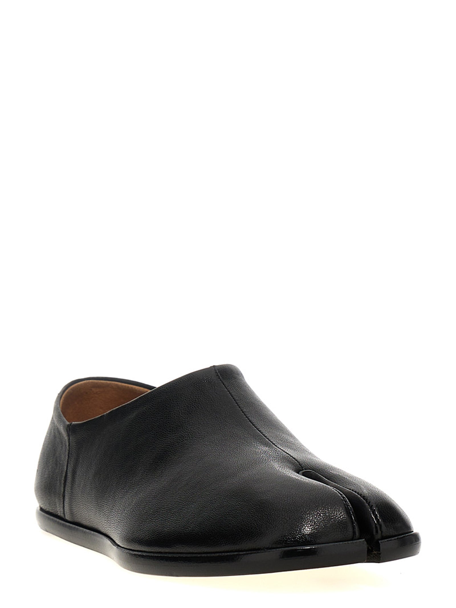 Maison Margiela Split-Toe Leather Ballet Flat — Black