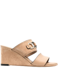 Ferragamo Chaim Wedge Mule — Beige