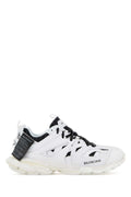 Balenciaga Color-Block Lace-Up Sneaker — White