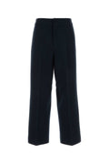 S Maxmara Virgin Wool Trousers — Navy