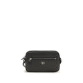 Valentino Garavani VLogo Grained Leather Crossbody Bag — Black