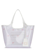 Roger Vivier Logo-Jacquard Mesh Tote Bag — White