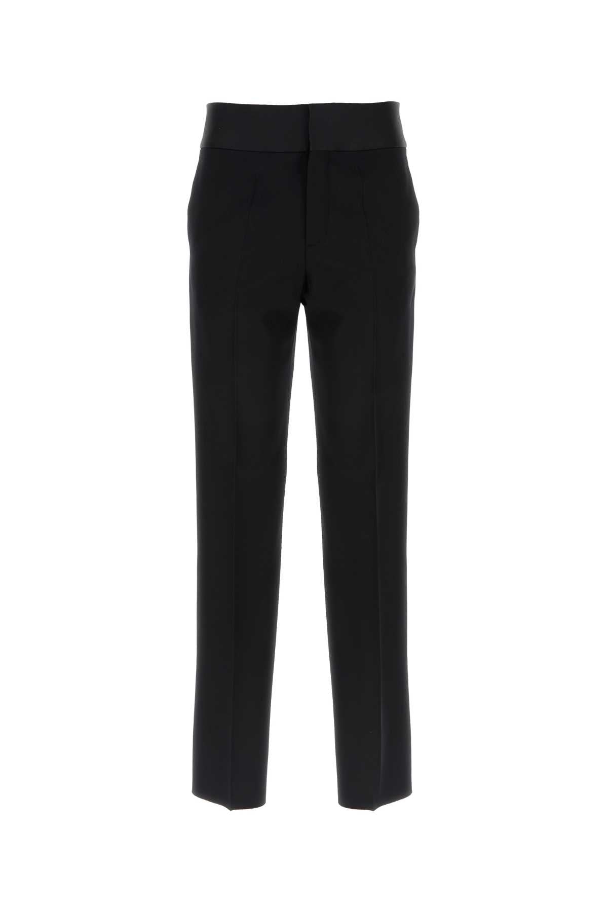 Valentino Garavani Virgin Wool Trousers — Black