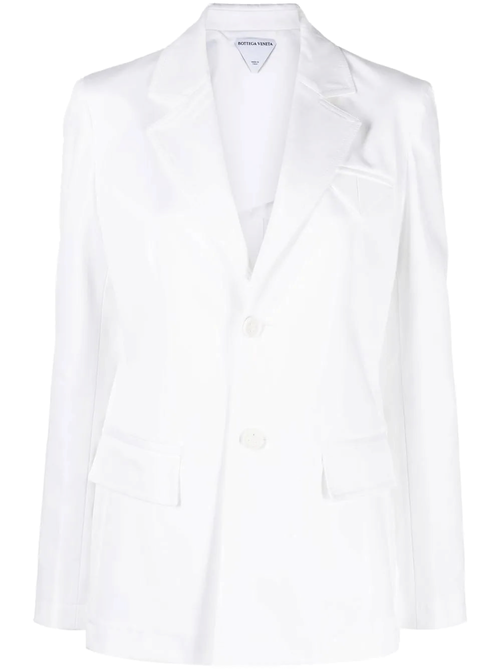 Bottega Veneta Single-Breasted Cotton Blazer — White