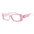 Versace VE3362U5485 Rectangle Full Rim Eyeglasses — Pink