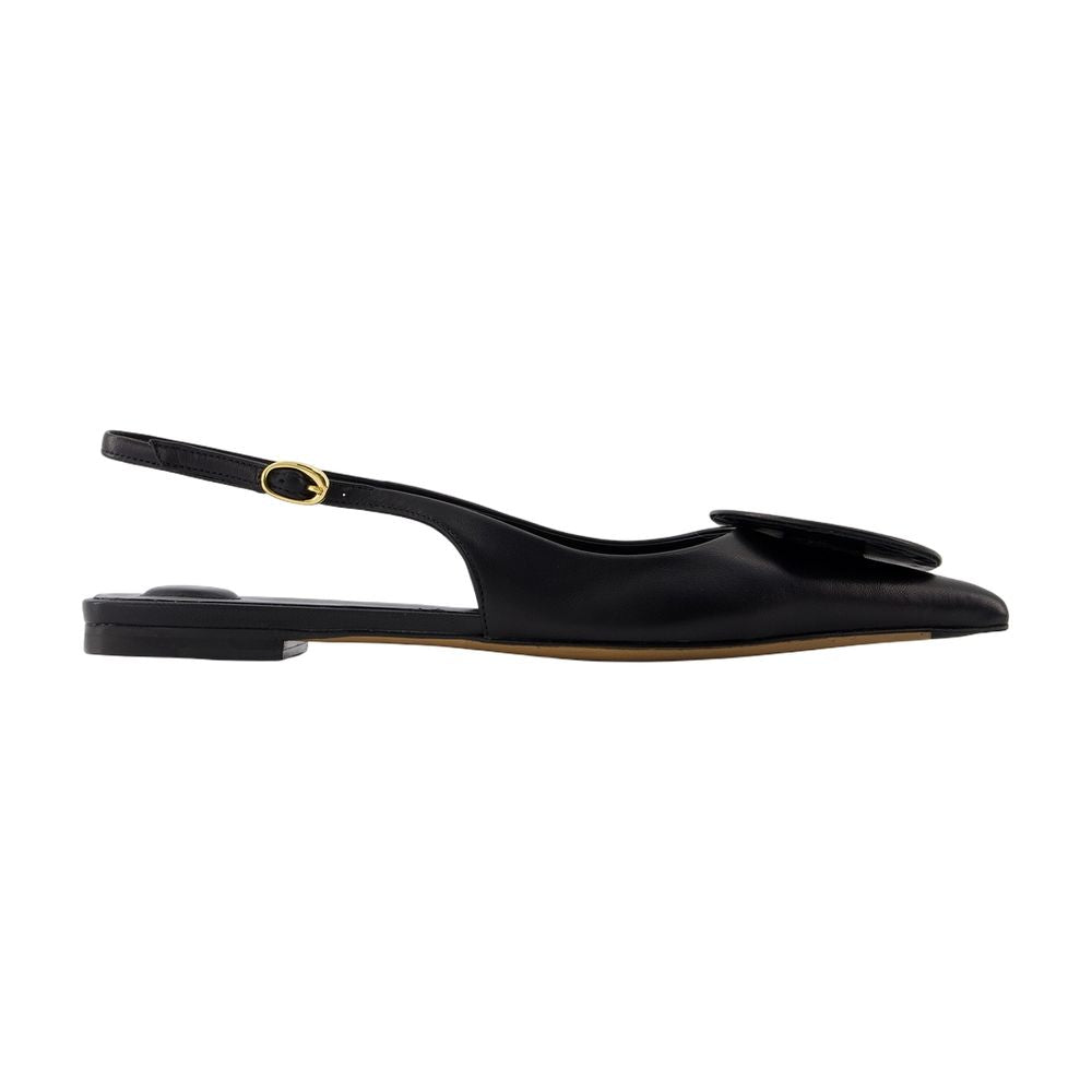 Jacquemus Duelo P Slingback Flat — Black
