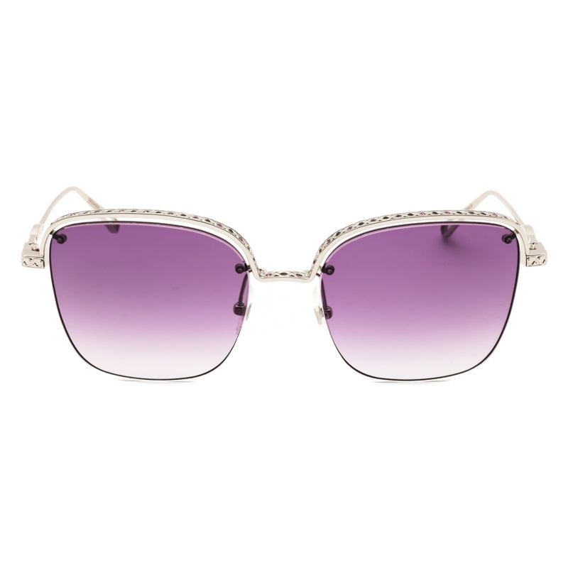 Chopard SCHD45S0579 Butterfly Semi Rim Sunglasses — Silver