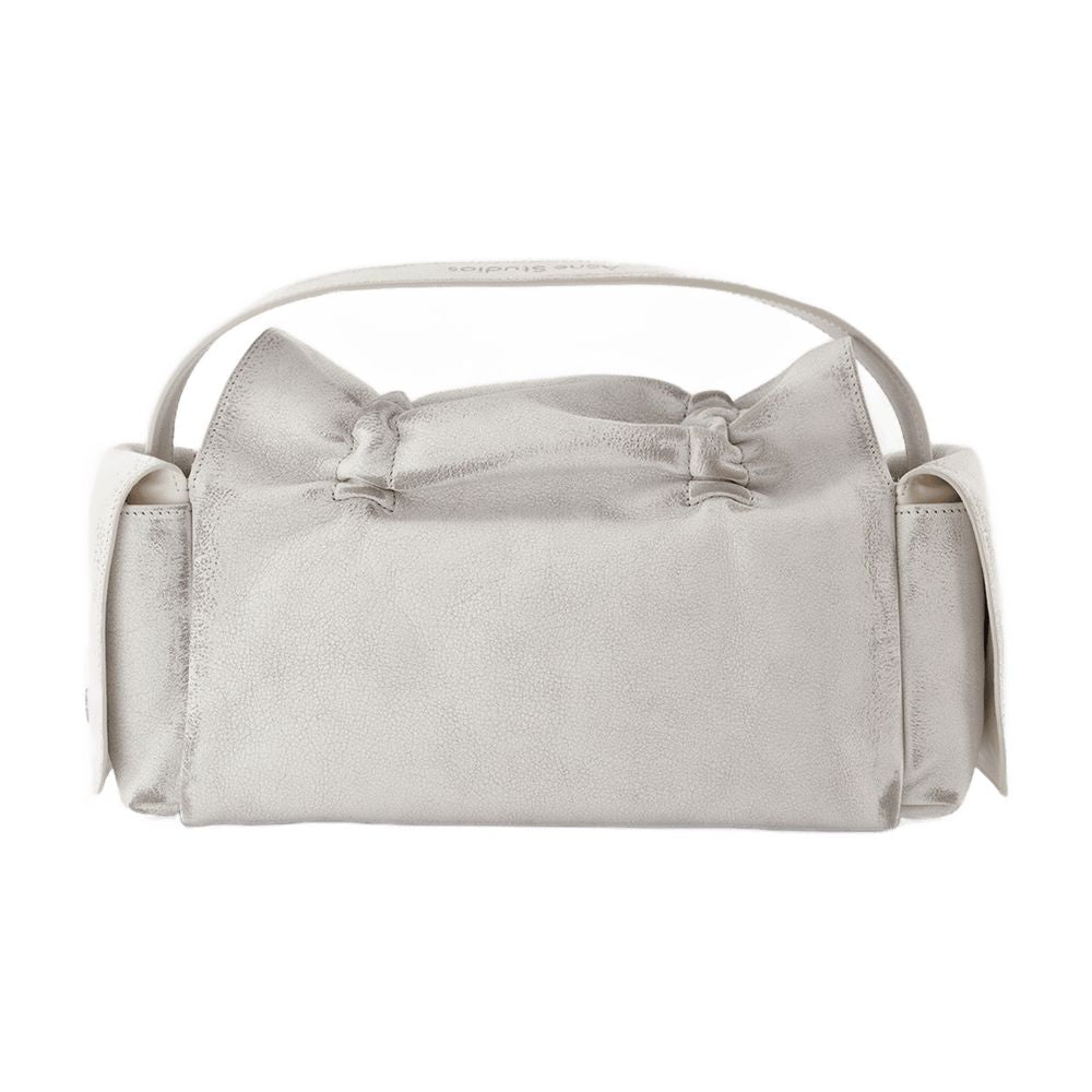 Acne Studios Multipocket Vintage Leather Shoulder Bag — White