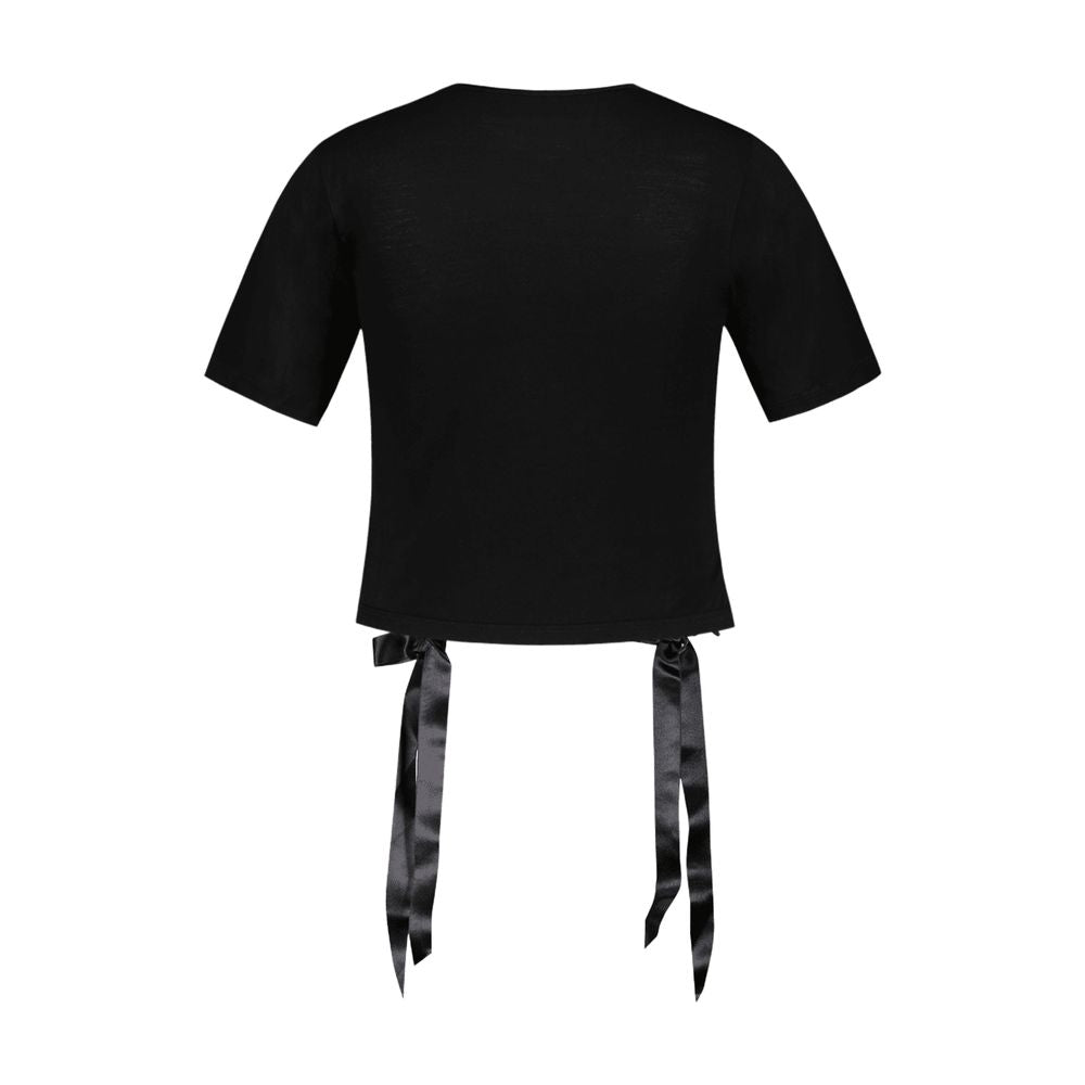 Simone Rocha Bow-Tail Detail T-Shirt — Black