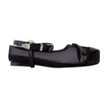 Toga Pulla Mesh and Leather Strap Sandal — Black