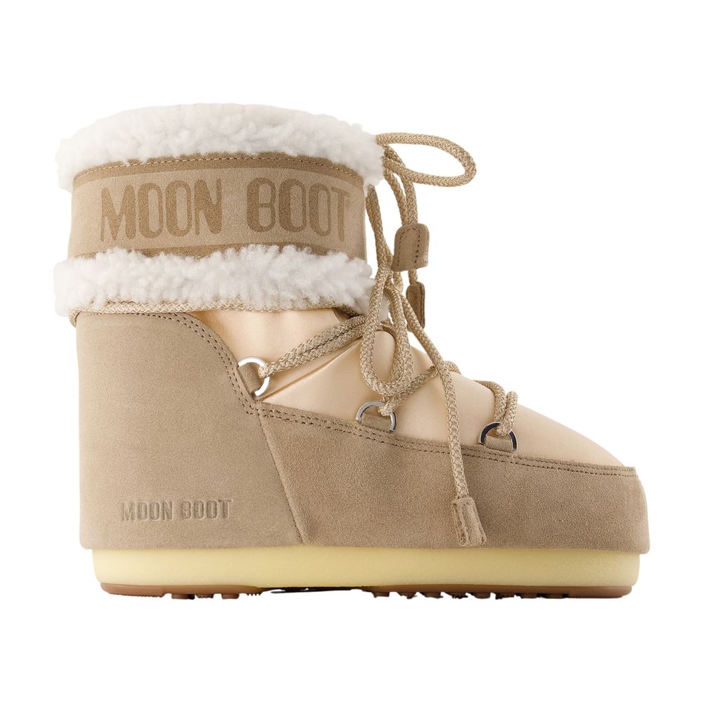 Moon Boot Icon Low Pearly Ankle Boot — Beige