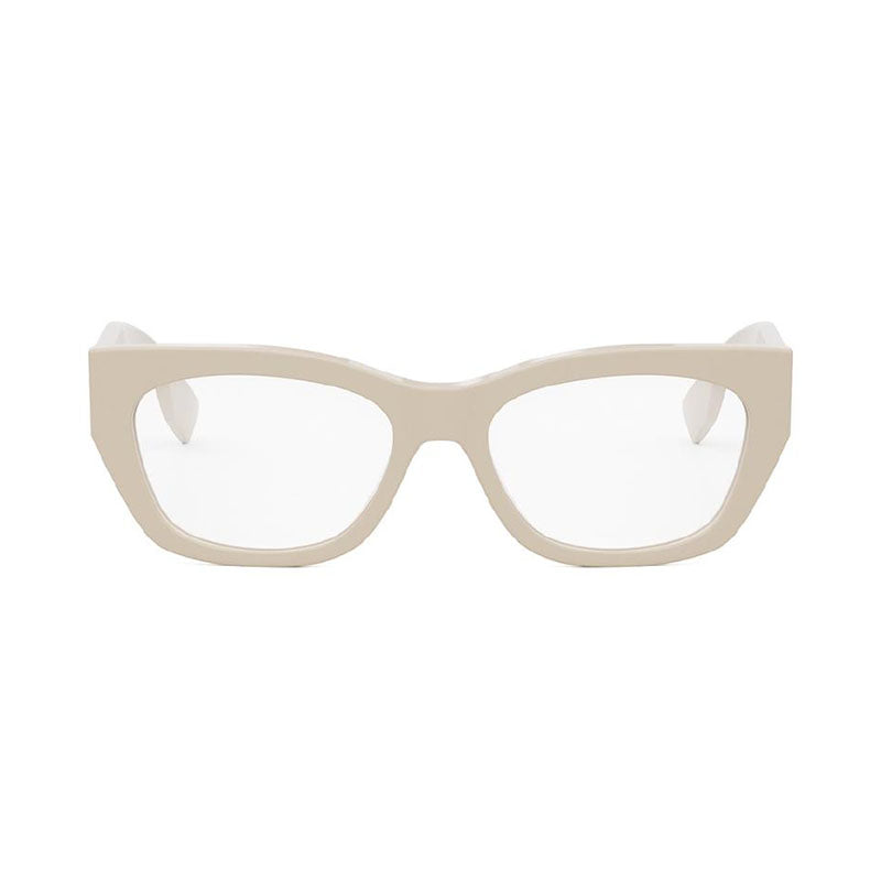 Fendi FE50082I057 Acetate Cat-Eye Eyeglasses — Beige