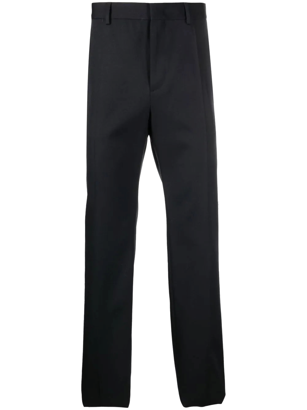 Valentino Pressed-Crease Tailored Trousers — Navy