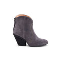 Hogan Eyelet-Embellished Suede Ankle Boot — Gray