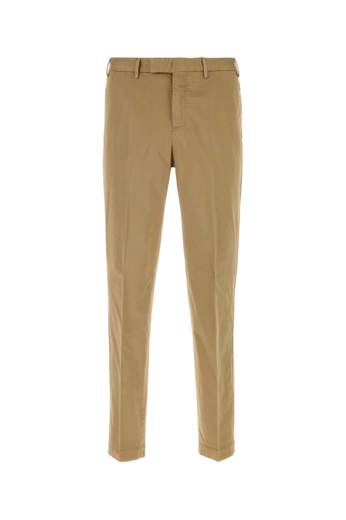 Pt Torino Cotton-Elastane Trousers — Beige