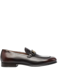 Ferragamo Gancini Buckle Leather Loafer — Black