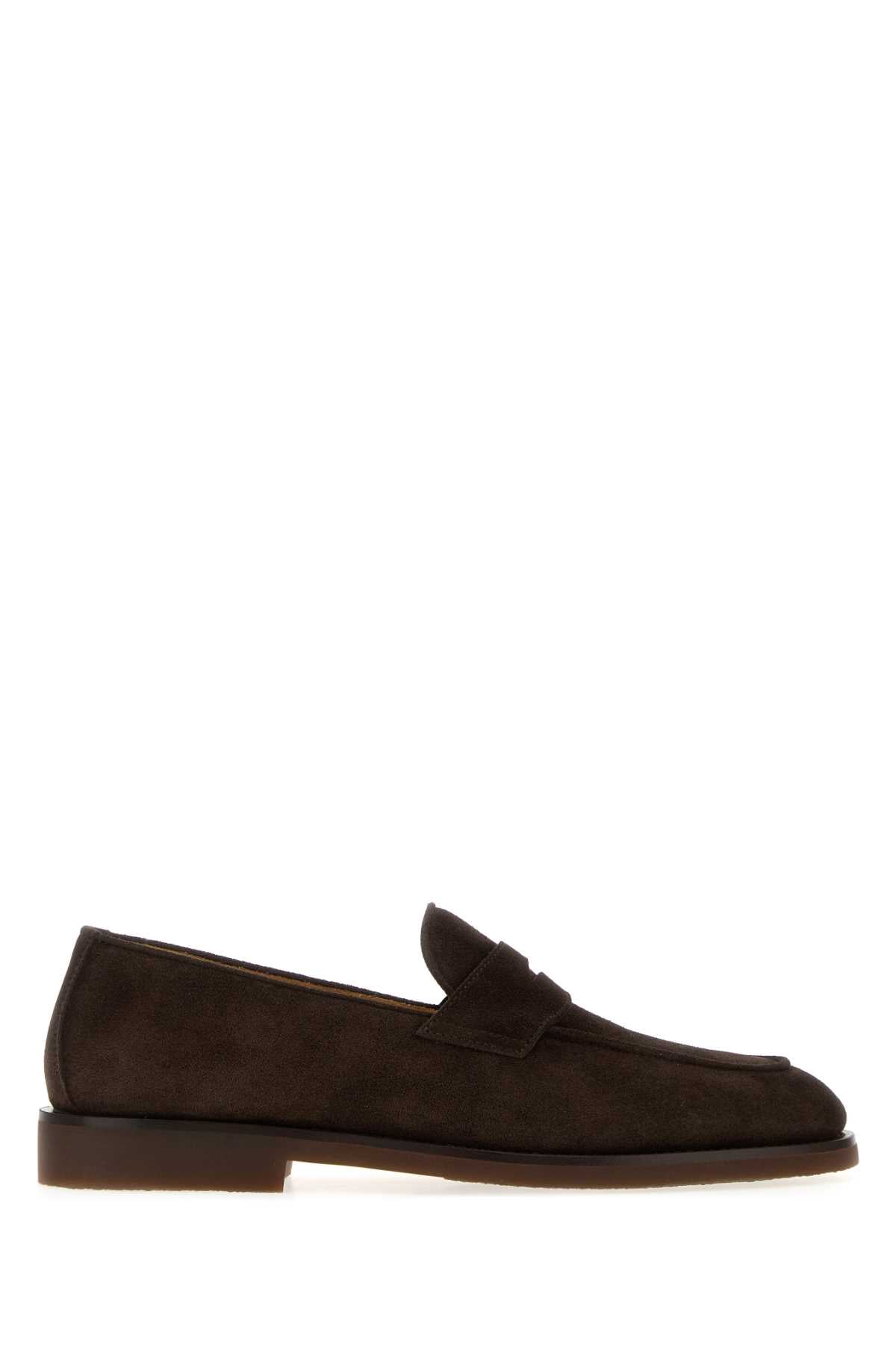 Brunello Cucinelli Suede Moccasin Loafer — Brown