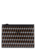 Au Depart Jacquard-Woven Geometric Card Case — Black