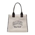 Ganni Shearling Tote Bag — White