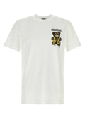 Moschino Logo-Embroidered Bear T-Shirt — White